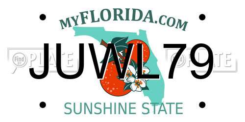 JUWL79 Florida License Plate