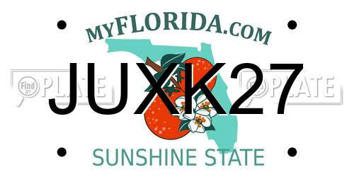 JUXK27 Florida License Plate