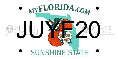 JUYF20 Florida License Plate