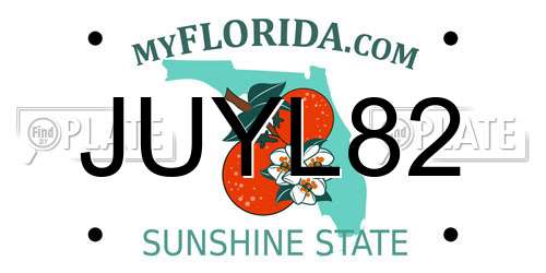 JUYL82 Florida License Plate