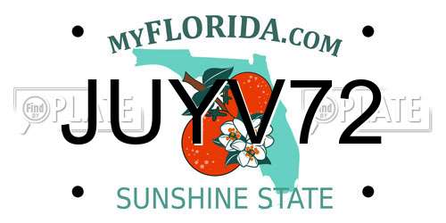 JUYV72 Florida License Plate