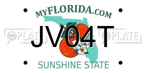 JV04T Florida License Plate