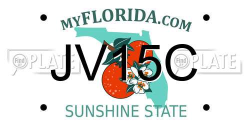 JV15C Florida License Plate
