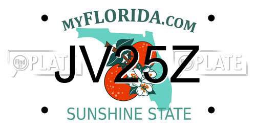 JV25Z Florida License Plate