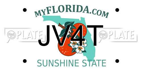 JV4T Florida License Plate