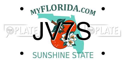 JV7S Florida License Plate