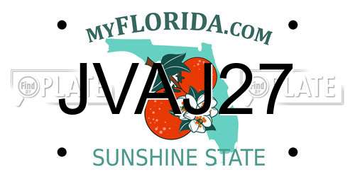 JVAJ27 Florida License Plate