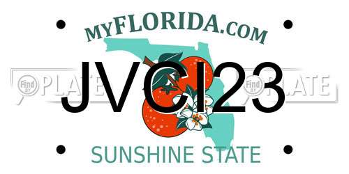 JVCI23 Florida License Plate
