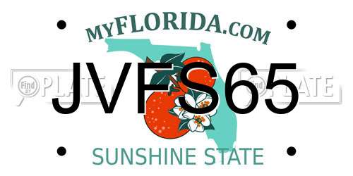 JVFS65 Florida License Plate