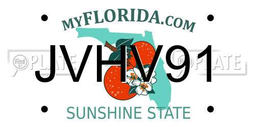 JVHV91 Florida License Plate
