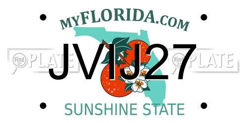 JVIJ27 Florida License Plate