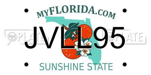 JVLL95 Florida License Plate
