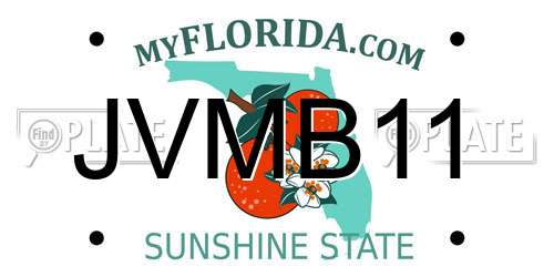 JVMB11 Florida License Plate