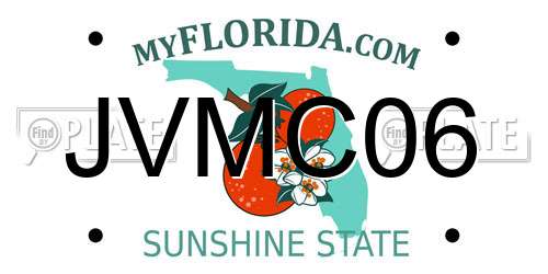 JVMC06 Florida License Plate