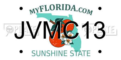JVMC13 Florida License Plate