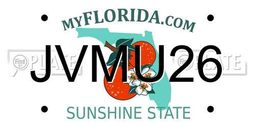 JVMU26 Florida License Plate