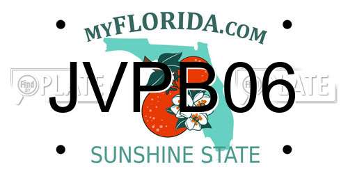 JVPB06 Florida License Plate