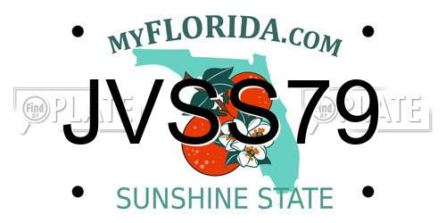 JVSS79 Florida License Plate