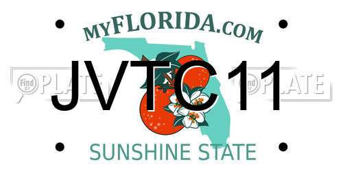 JVTC11 Florida License Plate