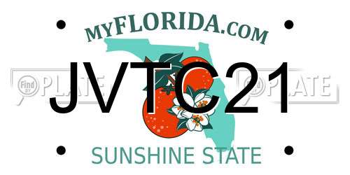 JVTC21 Florida License Plate