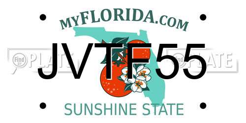 JVTF55 Florida License Plate