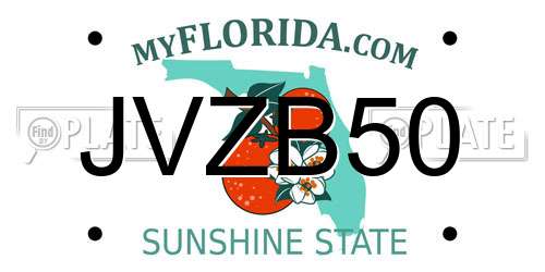 JVZB50 Florida License Plate