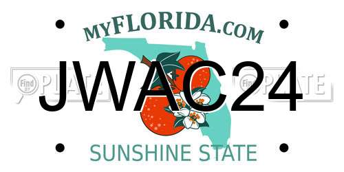 JWAC24 Florida License Plate