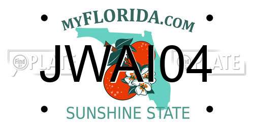 JWAI04 Florida License Plate