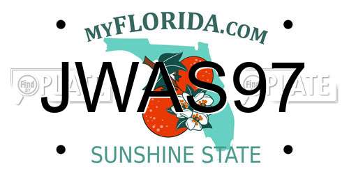 JWAS97 Florida License Plate