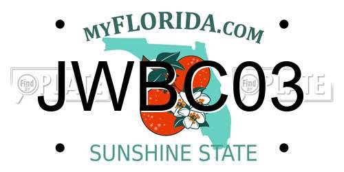 JWBC03 Florida License Plate