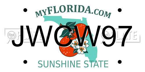 JWCW97 Florida License Plate