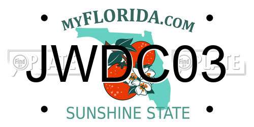 JWDC03 Florida License Plate