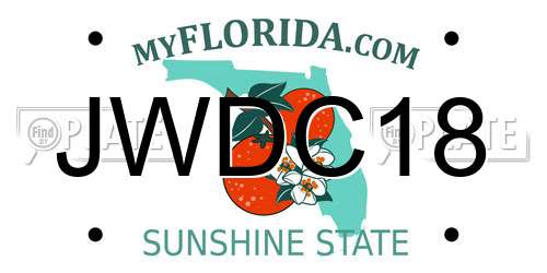 JWDC18 Florida License Plate