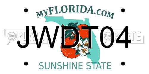 JWDT04 Florida License Plate