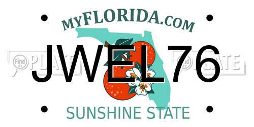 JWEL76 Florida License Plate