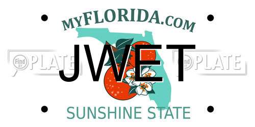 JWET Florida License Plate