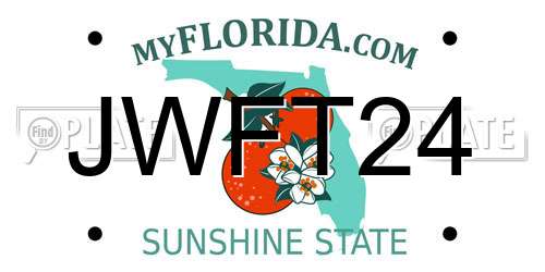 JWFT24 Florida License Plate