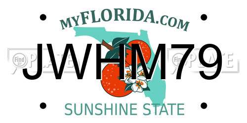 JWHM79 Florida License Plate