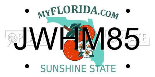 JWHM85 Florida License Plate