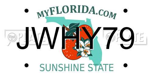 JWHY79 Florida License Plate