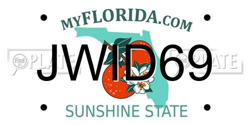 JWID69 Florida License Plate