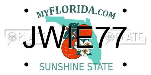JWIE77 Florida License Plate