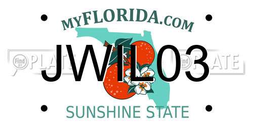 JWIL03 Florida License Plate