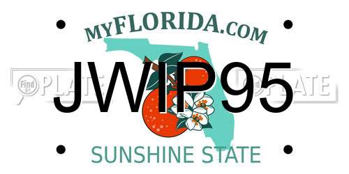 JWIP95 Florida License Plate
