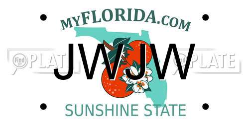 JWJW Florida License Plate
