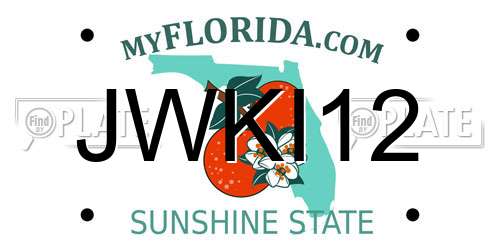 JWKI12 Florida License Plate