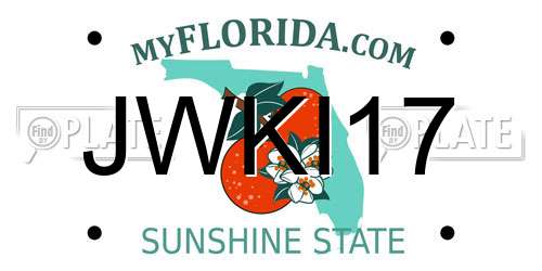 JWKI17 Florida License Plate
