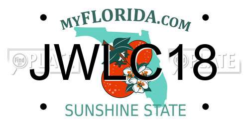 JWLC18 Florida License Plate