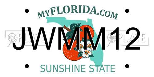 JWMM12 Florida License Plate