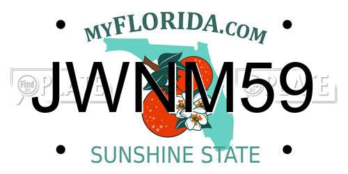 JWNM59 Florida License Plate